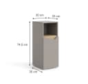 Vicco Midischrank Marelle Greige mit Tür und offenem Fach Bild 4