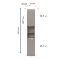 Vicco Hochschrank Marelle Greige Artisan-Eiche Moderner Badschrank Bild 4
