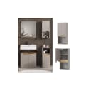 Vicco Hängeschrank Marelle Greige Modern mit Tür und offenem Fach Bild 1