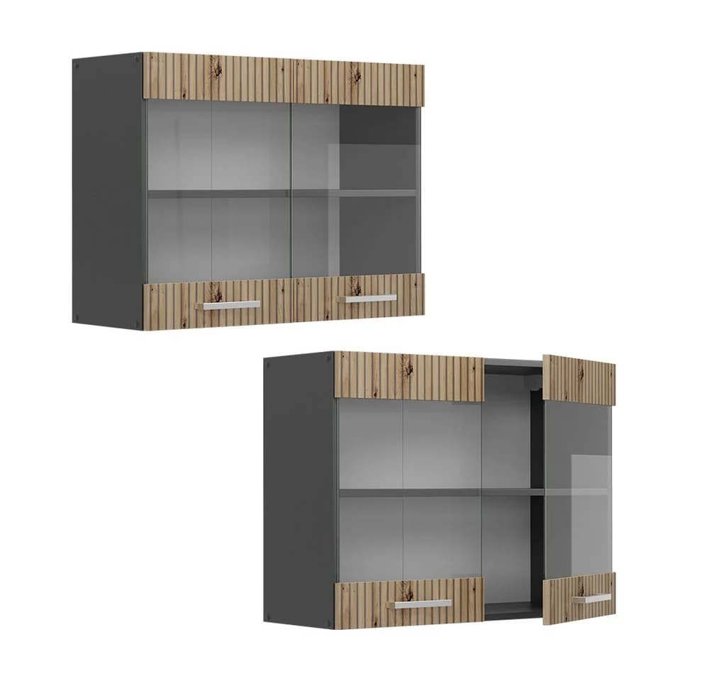 Vicco Glashängeschrank R-Line Artisan-Eiche/Anthrazit - Bild 5