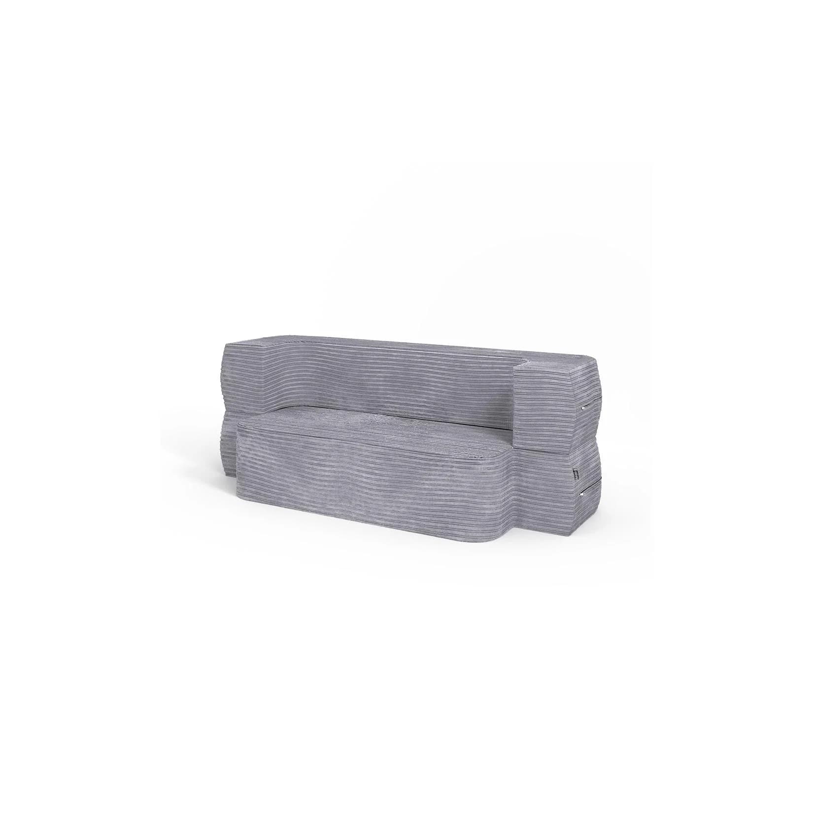 VitaliSpa® Schlafsofa Lille Grau mit Schlaffunktion und faltbarer Konstruktion