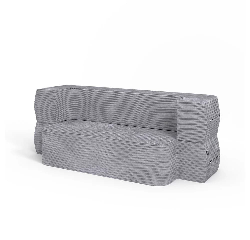 VitaliSpa® Schlafsofa Lille Grau mit Schlaffunktion und faltbarer Konstruktion - Bild 3