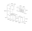 Vicco Küchenzeile R-Line Schwarz Hochglanz Anthrazit 300 cm mit Hochschrank Bild 3
