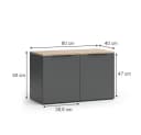 Vicco Kommode Wido Anthrazit Sonoma 2 Türen Modern Bild 4
