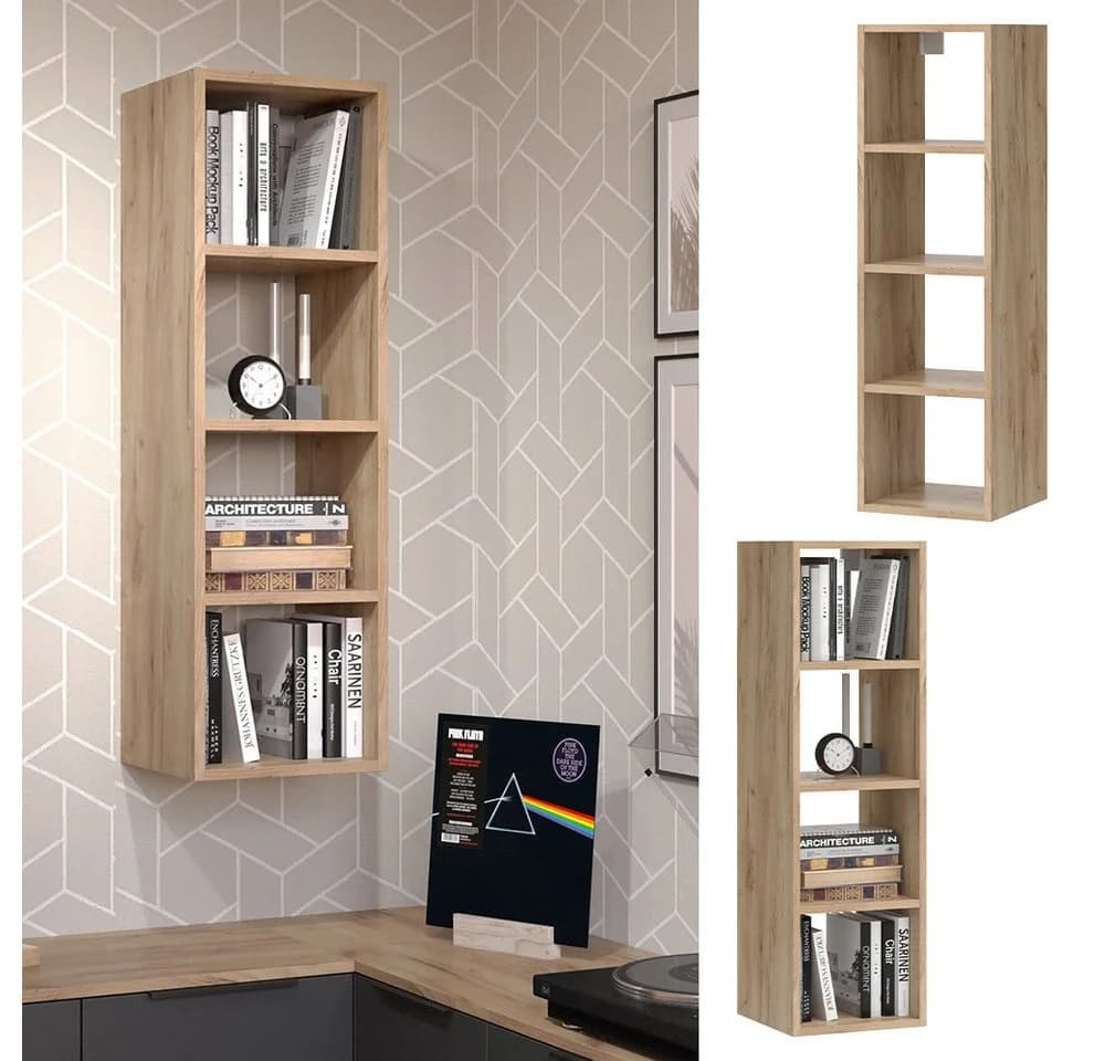 Vicco Bücherregal Wido Anthrazit/Sonoma 4 Ablagen Wandregal - Bild 2