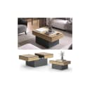 Vicco Couchtisch Boto Anthrazit Goldkraft Eiche Ausziehbar Bild 1