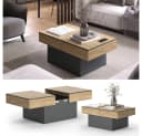 Vicco Couchtisch Boto Anthrazit Goldkraft Eiche Ausziehbar Bild 4