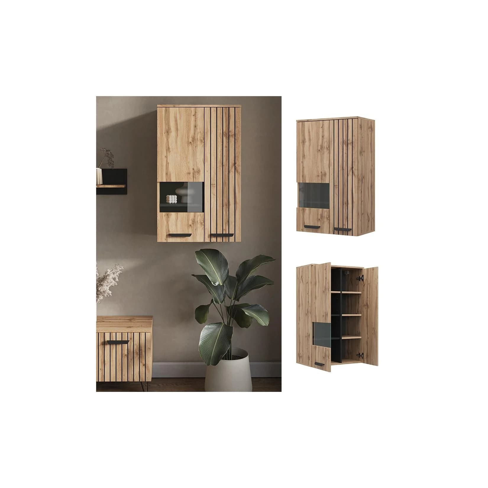 Vicco Hängeschrank Amber Eiche Wotan 60 cm 2 Türen Wandschrank