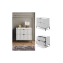 Vicco Nachtschrank Eliza Weiß mit 2 Schubladen Bild 1