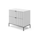 Vicco Nachtschrank Eliza Weiß mit 2 Schubladen Bild 2