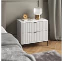 Vicco Nachtschrank Eliza Weiß mit 2 Schubladen Bild 3