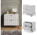Vicco Nachtschrank Eliza Weiß mit 2 Schubladen Bild 4