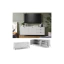 Vicco Lowboard Eliza Weiß Modernes TV-Möbel mit Schubladen Bild 1