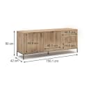 Vicco Lowboard Eliza Viking Oak Modern mit Schubladen Bild 5