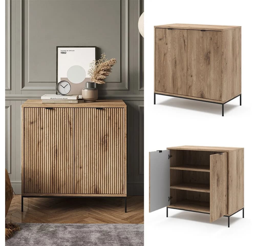 Vicco Kommode Eliza Viking Oak 2 Türen Modern - Bild 2