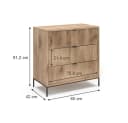Vicco Kommode Eliza 3 Schubladen Viking Oak Modernes Design Bild 5