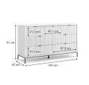 Vicco Kommode Eliza Weiß 7 Schubladen Elegantes Sideboard Bild 5