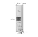 Vicco Hochschrank Eliza Weiß Modern mit 2 Türen Bild 4