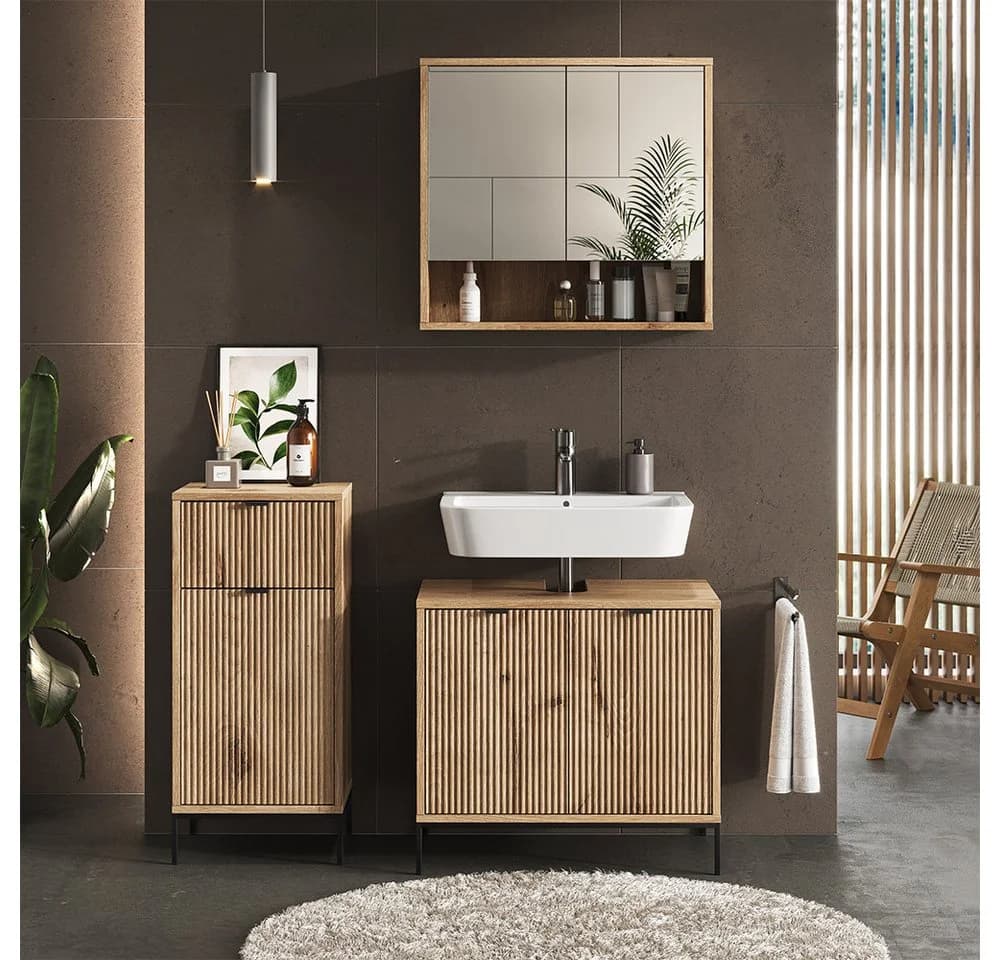 Vicco Midischrank Eliza Viking Oak Modern mit Tür und Schublade - Bild 5