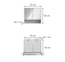 Vicco Badmöbel-Set Eliza Weiß 2-teilig Modern Bild 4