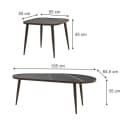 Vicco Couchtisch-Set Manitoba Schwarz Modern Loft-Stil Bild 5