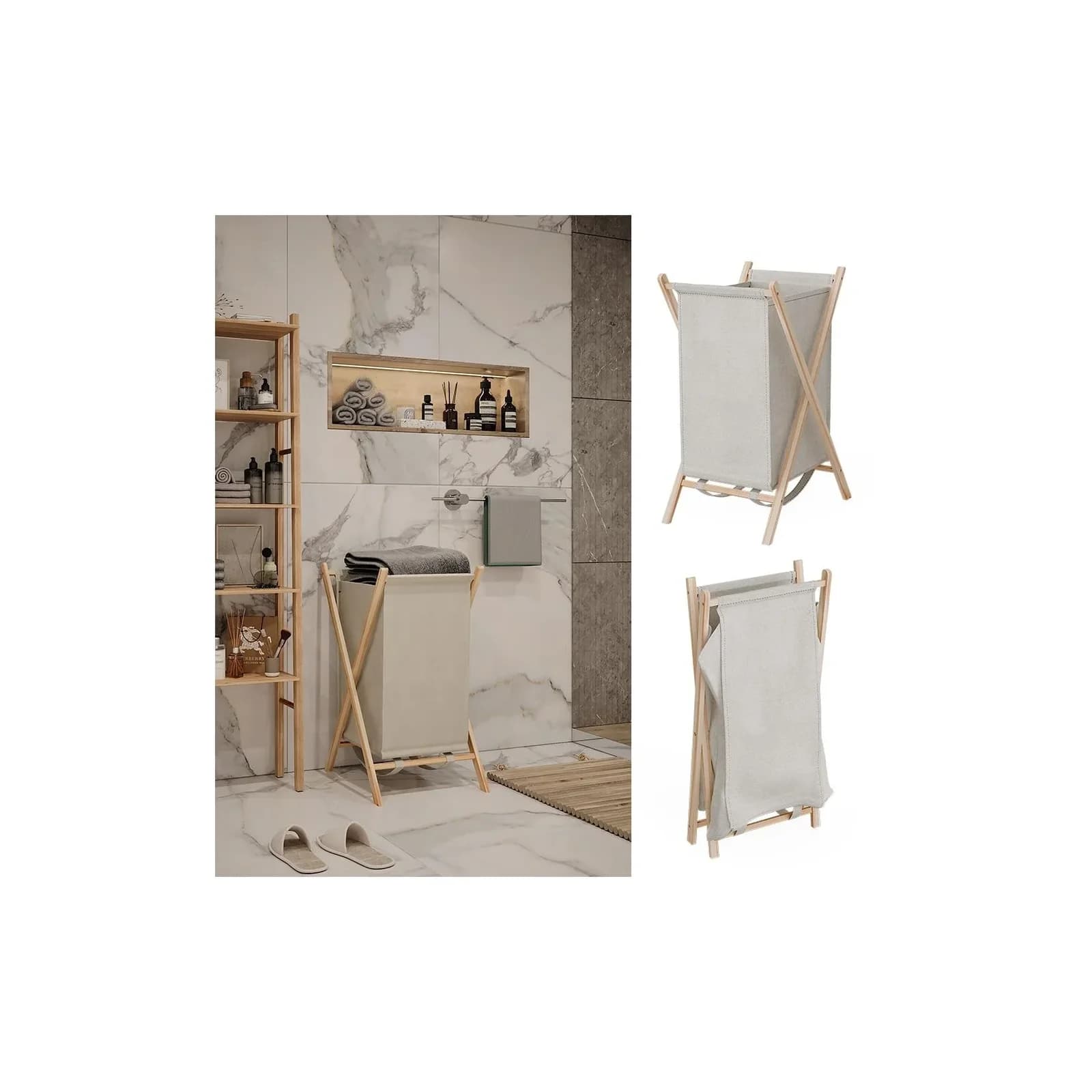 Vicco Wäschekorb Bruno Beige Faltbar