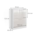 Vicco Schuhschrank Gizmo Weiß Hochglanz 2 Fächer Bild 5