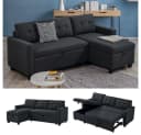 VitaliSpa Ecksofa Campina Anthrazit L-Form mit Schlaffunktion Bild 2