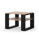 Vicco Couchtisch Helm mit Ablage Goldkraft Eiche Schwarz Bild 2