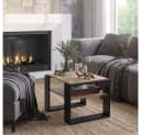 Vicco Couchtisch Helm mit Ablage Goldkraft Eiche Schwarz Bild 3