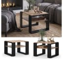 Vicco Couchtisch Helm mit Ablage Goldkraft Eiche Schwarz Bild 4