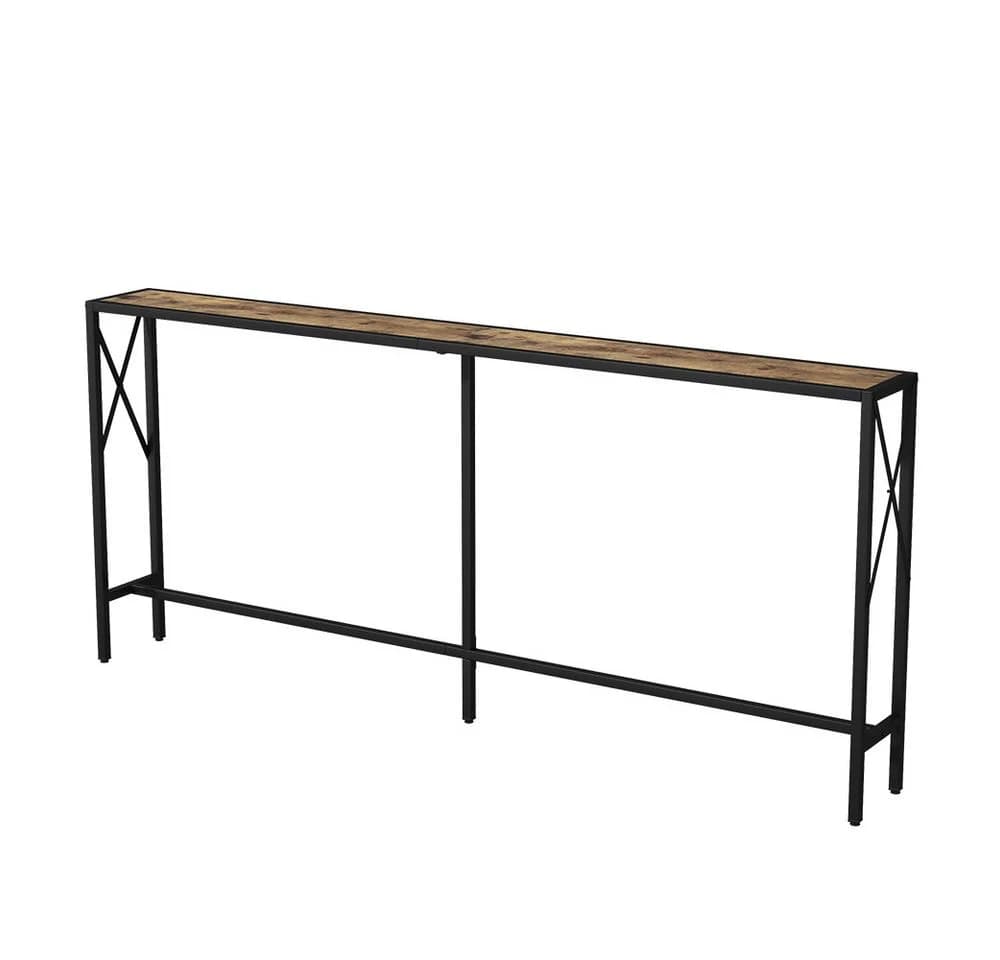 Vicco Konsolentisch Lima Eiche Rustikal Schwarz Moderner Loft-Stil - Bild 2