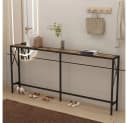 Vicco Konsolentisch Lima Eiche Rustikal Schwarz Moderner Loft-Stil Bild 3