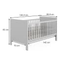 VitaliSpa® Babybett Ajaton Weiß Robust Vielseitig Bild 4