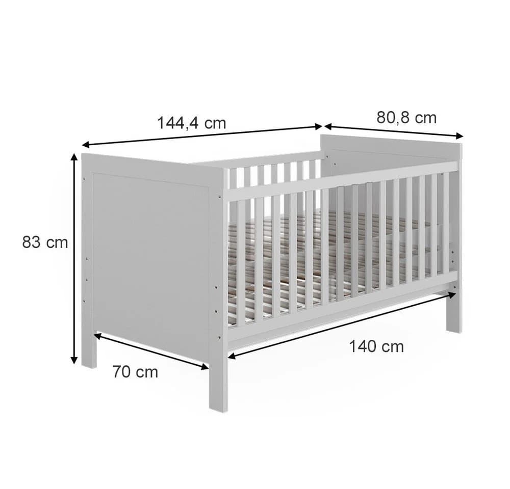VitaliSpa® Babybett Ajaton Weiß Robust Vielseitig - Bild 4
