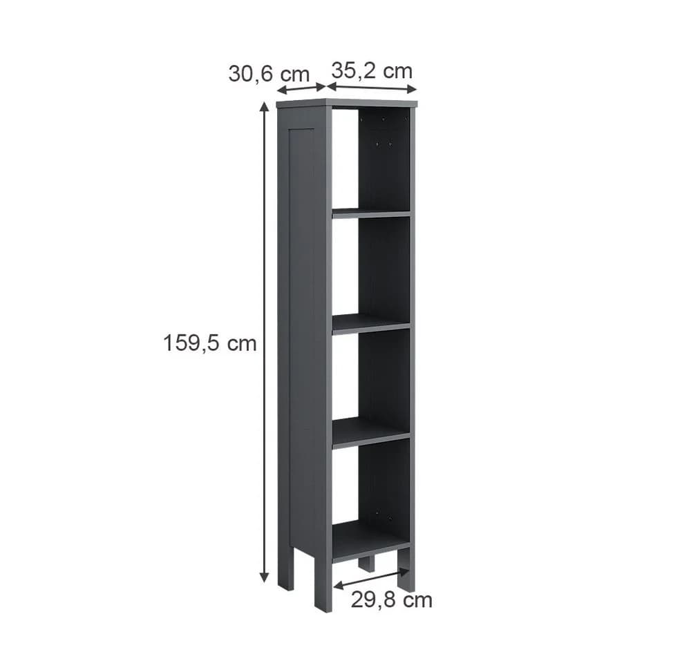 VitaliSpa® Bücherregal Ajaton Grau Kinderregal - Bild 4