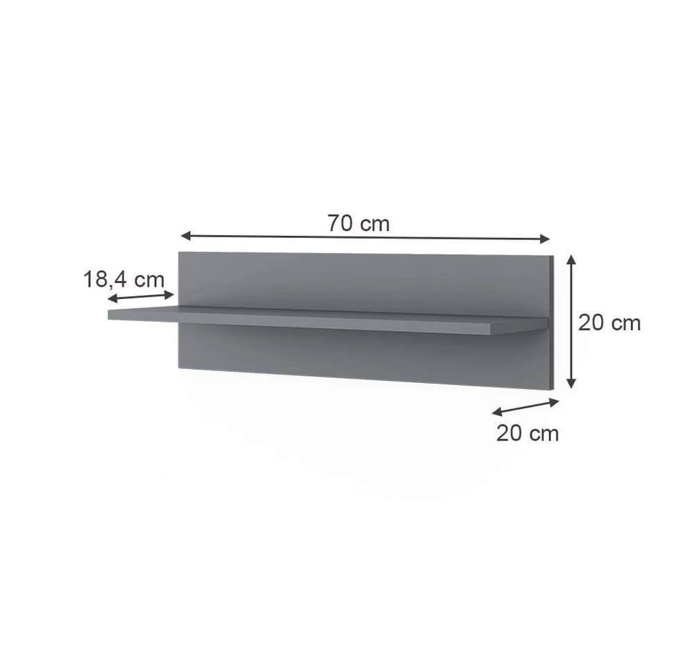 VitaliSpa® Wandregal Ajaton Grau Modernes Kinderzimmerregal - Bild 3