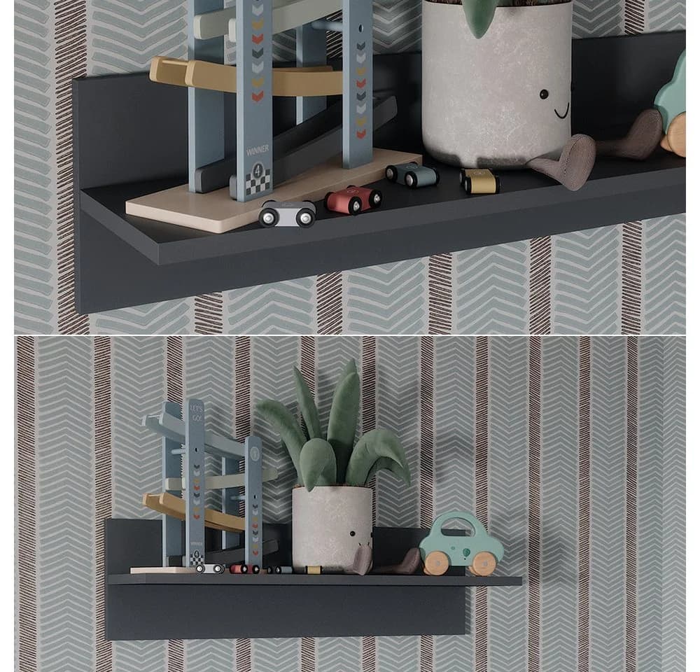 VitaliSpa® Wandregal Ajaton Grau Modernes Kinderzimmerregal - Bild 5