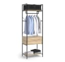 Vicco Kleiderschrank Enya Holz/Schwarz 60 x 180 cm mit Schublade Bild 5