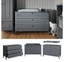 VitaliSpa® Wickelkommode Ajaton Grau mit 3 Schubladen Bild 2