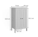 VitaliSpa® Kleiderschrank Ajaton Weiß Modern Bild 3