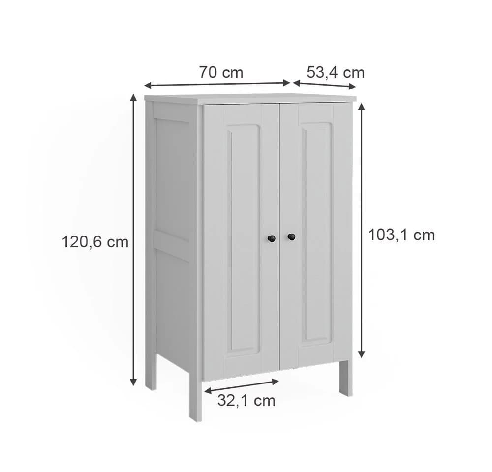 VitaliSpa® Kleiderschrank Ajaton Weiß Modern - Bild 3