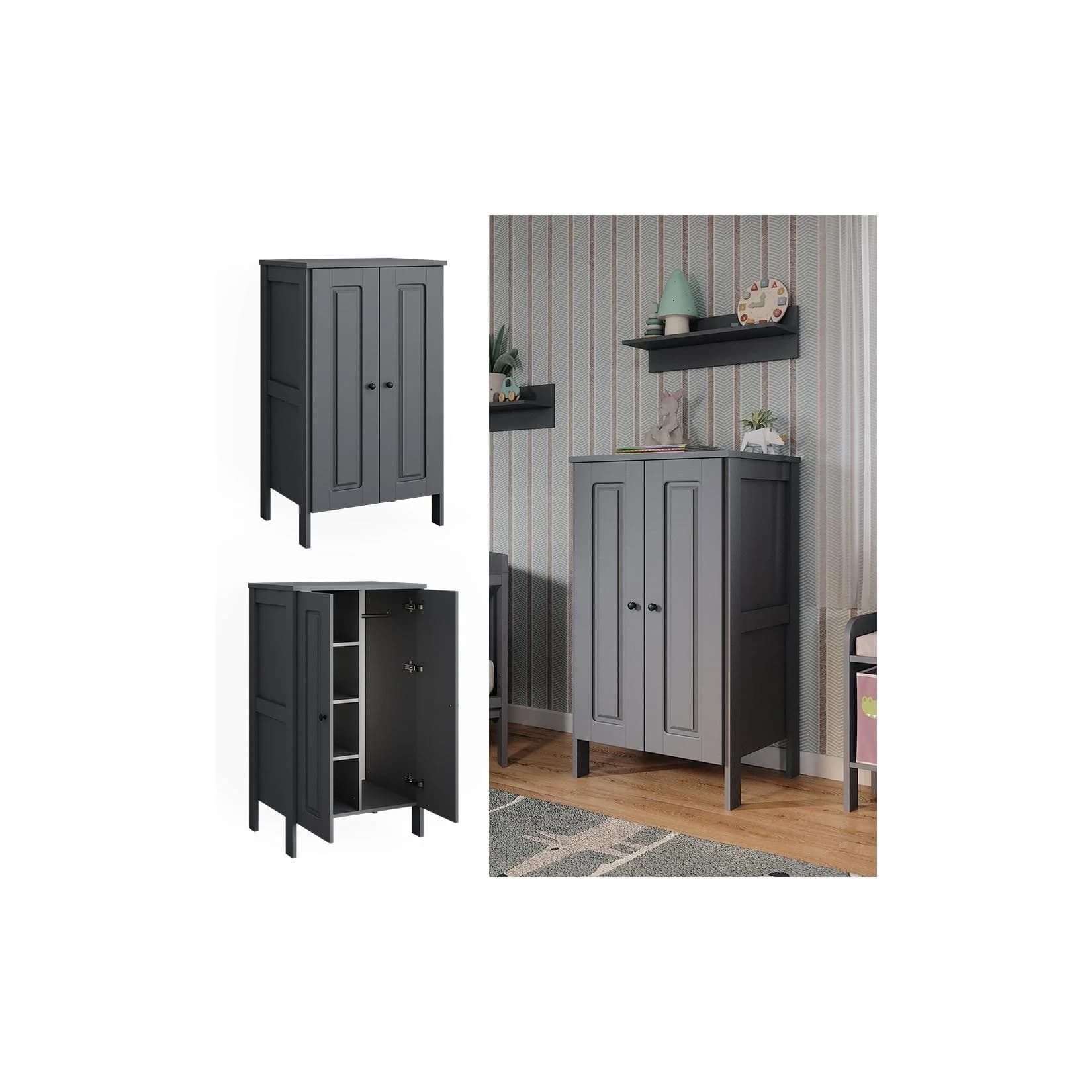 Vitalispa Kinderkleiderschrank Ajaton Grau Modern