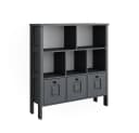 VitaliSpa® Bücherregal Ajaton Grau mit Schubladen Bild 3
