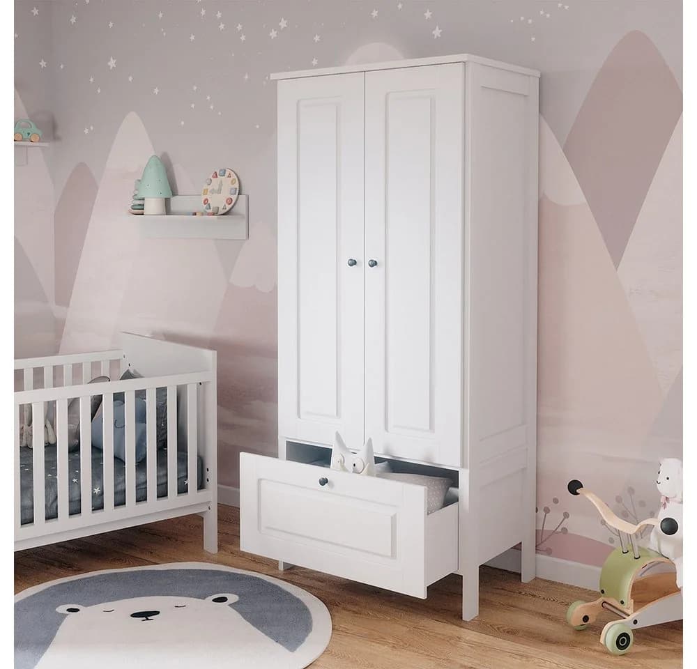 VitaliSpa® Kleiderschrank Ajaton Weiß Modernes Design - Bild 3