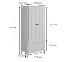 VitaliSpa® Kleiderschrank Ajaton Weiß Modernes Design Bild 4
