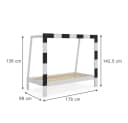 VitaliSpa® Kinderbett Fußballtor Weiß/Schwarz Holz Bild 4