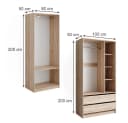 Vicco Kleiderschrank Elmo Sonoma 2-teiliges Garderobenschrank-Set Bild 5