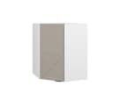 Vicco Eckhängeschrank Fame-Line Weiß Grau-Beige gerahmt Bild 3