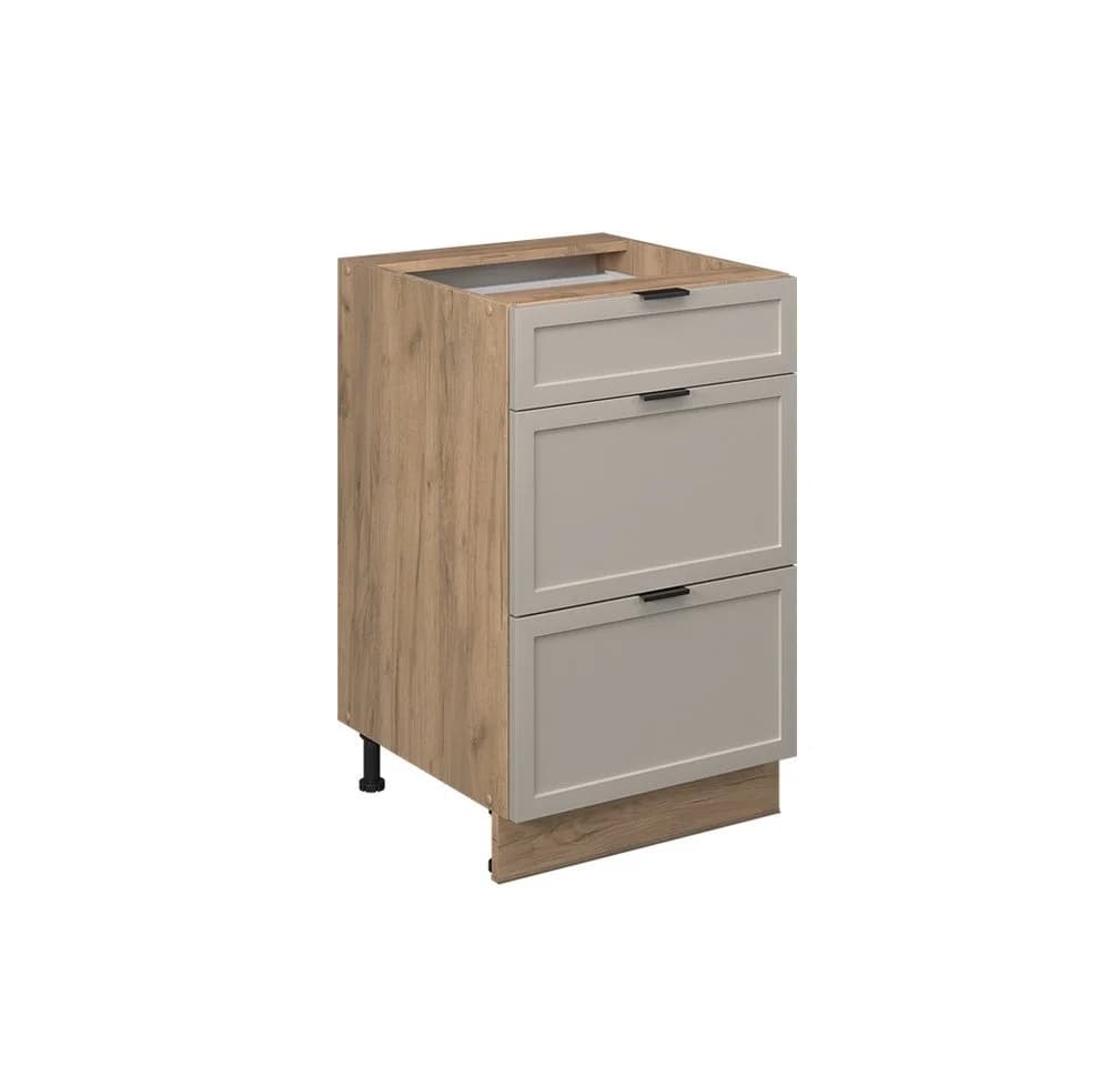 Vicco Schubladenunterschrank Fame-Line Eiche Grau-Beige gerahmt 50 cm - Bild 3